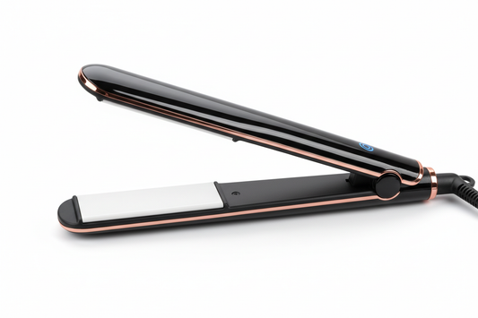 gener una imagen de una plancha del pelo moderna y elegante 